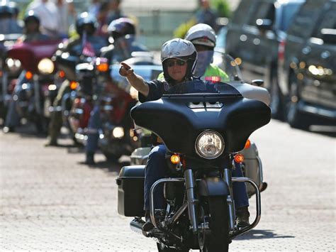 Gov Mike Pence Leads Motorcycle Ride