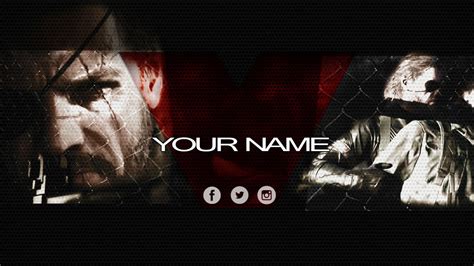 Metal Gear Solid 5 The Phantom Pain Template Youtube Banner Download
