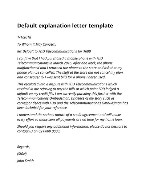 48 Letters Of Explanation Templates Mortgage Derogatory Credit