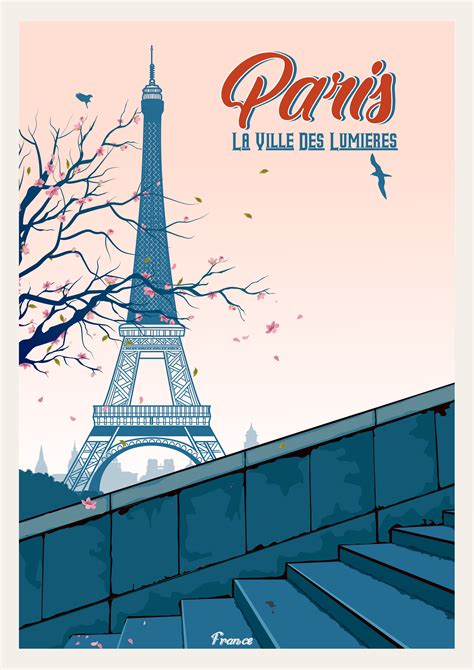 Printemps En France Paris Vintage French Travel Bureau Poster 16x24 Art