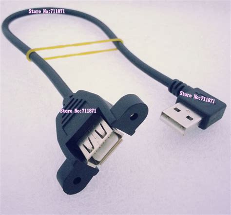 Down angle and right angle versions: Screw hole left Bend USB2.0 Extension cord 90 Degree Right ...