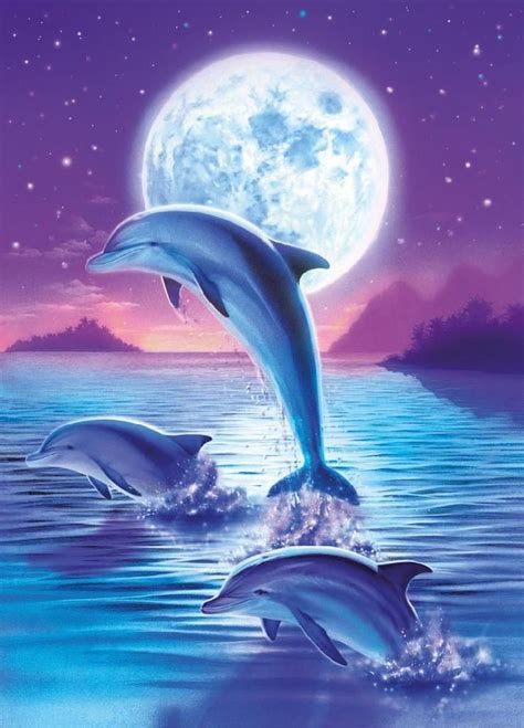 13907 Ravensburger Dolphin Art Dolphin Painting Dolphins