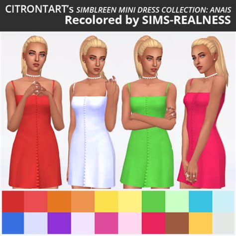 Love 4 Cc Finds Sims Mini Dress One Clothing