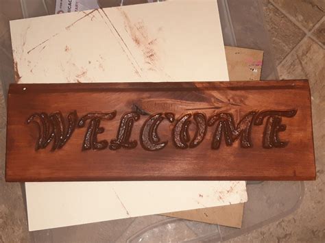 Welcome Sign Custom Wood Wood Creations Welcome Sign