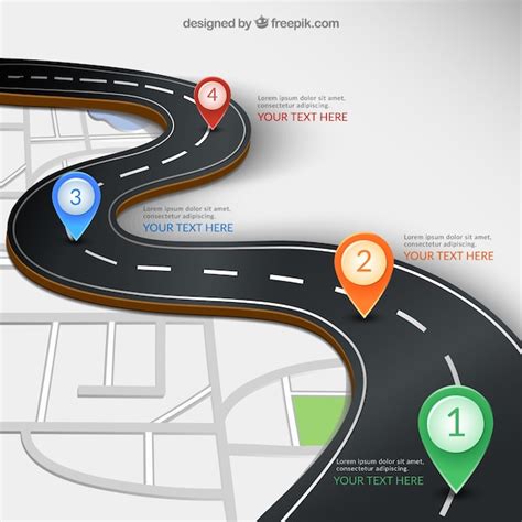 Road Infographic Premium Vector