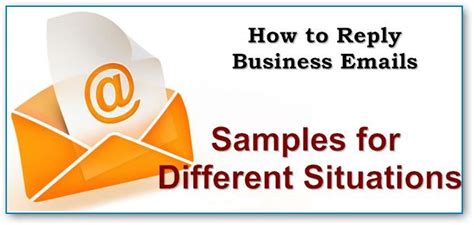 Reply Email Samples For Different Situations Several Examples