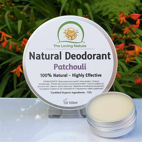 The Loving Nature Natural Deodorant Patchouli 60ml Plastic Free