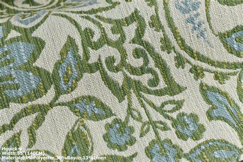 Green Upholstery Group Paisley Linen Blend Home Decor Upholstery Fabric