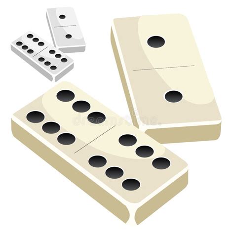 Dominoes On White Background Stock Vector Illustration Of Hobby