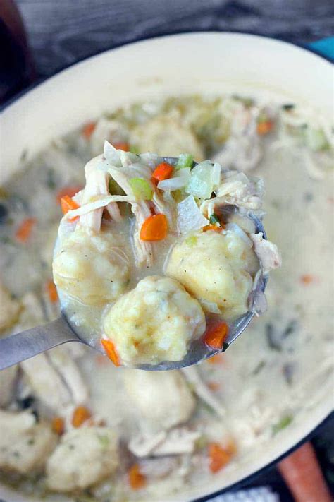 Easy Chicken And Dumplings From Scratch Bowl Of Delicious