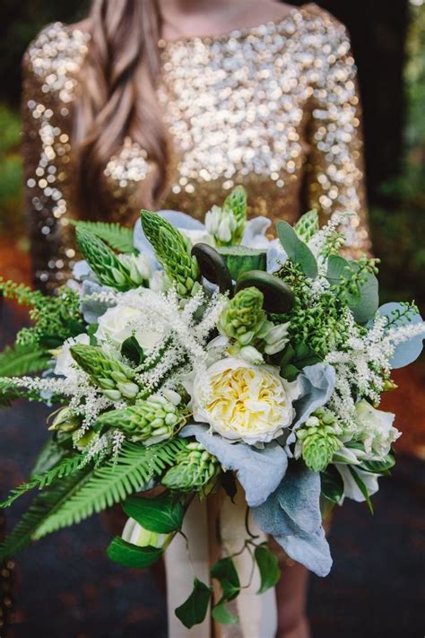 A gorgeous boho chic wedding filled with personal details. Woodland Boho Green Wedding Bouquet | Deer Pearl Flowers