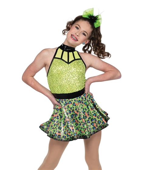 Neon Flirty Shortall Tween Dance Costume A Wish Come True