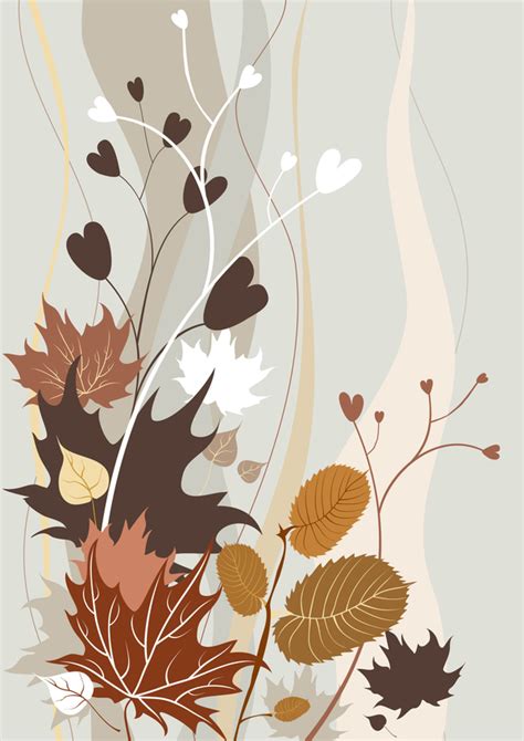 Hand Drawn Elegant Autumn Background Vector Welovesolo