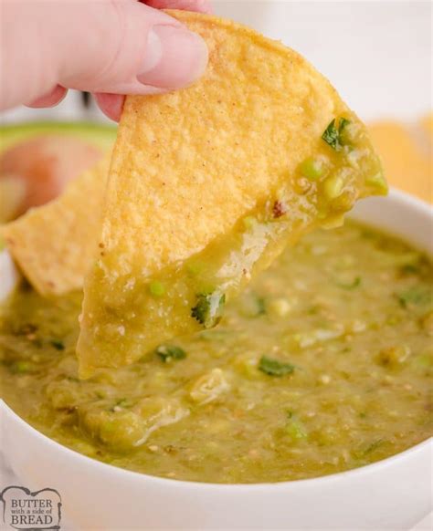 Creamy Salsa Verde Butter With A Side Of Bread