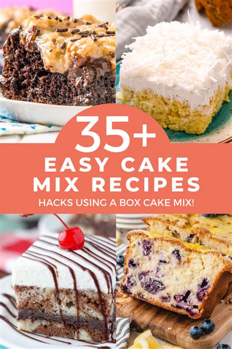 Easy Cake Mix Recipes Hacks Using A Box Cake Mix