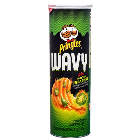 Pringles Wavy Fire Roasted Jalapeño Potato Chips 46 Oz 8 Pack