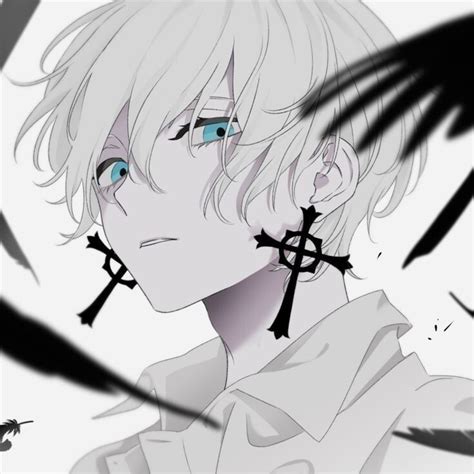 Evil Anime Boy White Hair