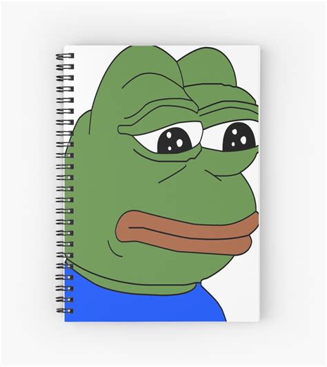 Pepe jeans london new collection. "Pepe / Sad pepe meme" Spiral Notebook by Abusive-materia | Redbubble