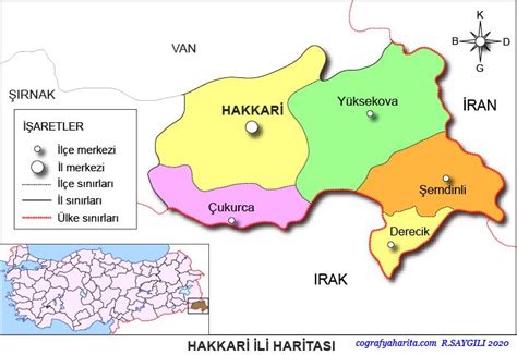 Hakkari Haritası Harita Haritalar Türkiye