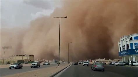 The Day Turned Into A Terrible Red Darkness ⚠️ Dust Storm Hits Riyadh