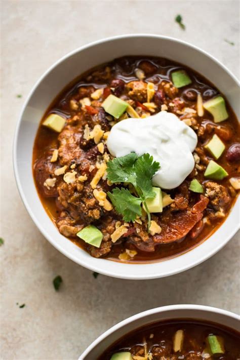 Instant pot ground turkey quinoa bowls is a healthy 30 minute pressure cooker one pot meal. Instant Pot Turkey Chili • Salt & Lavender