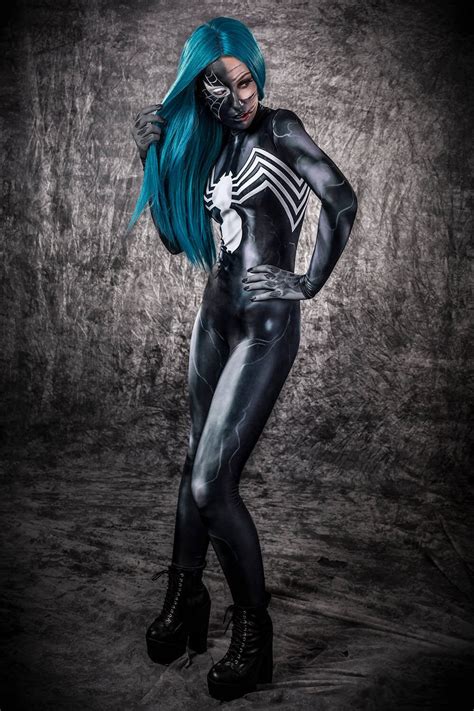 Black Venom Bodysuit Sexy Womens Halloween Costumes Badinka