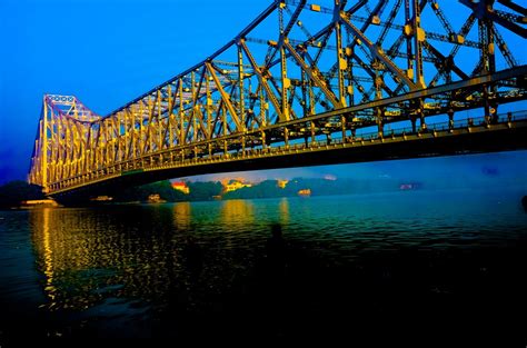 Howrah Bridge Connecting Two Cities India
