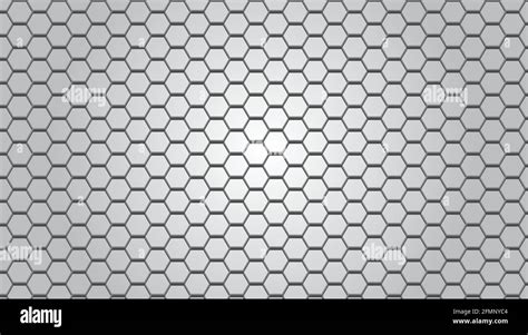 Seamless Texture Gray Hex Grid On White Stock Vector Stock Vector