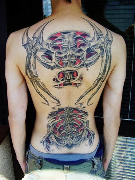 84 Amazing Biomechanical Tattoos On Back