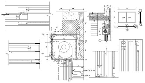 Rolling Shutter Door And Window Sectional Drawing Download