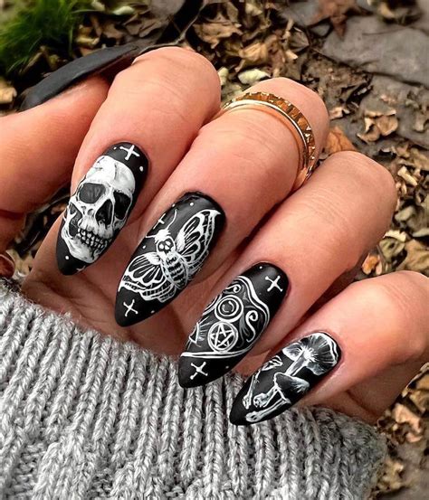 20 Goth And Emo Nail Designs For An Edgy Look Beautiful Dawn Designs