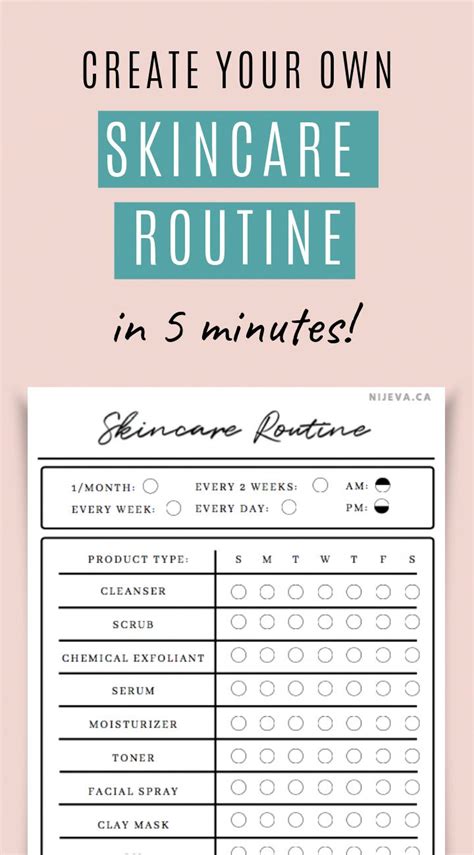 Create Your Own Skincare Routine With This Digital Pdf Tracker