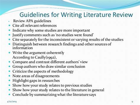 What the literature review does not do: Literature review writing guide
