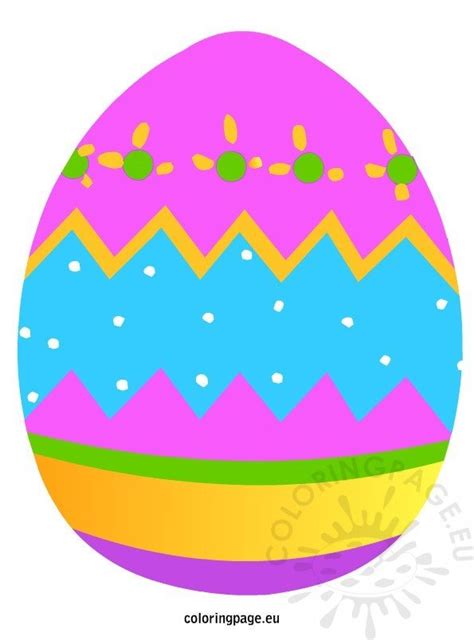 Colored Easter Egg Coloring Page