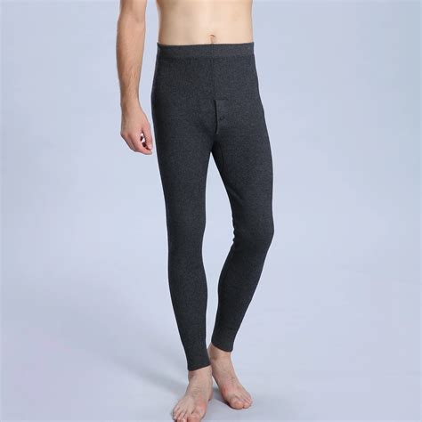 Cashmere Winter Thermal Underwear For Men Merino Wool Pants Long Johns