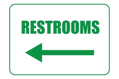 Printable Restroom Signs With Left Arrows Free Download Restroom Sign