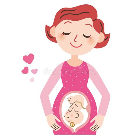 Mujer Embarazada Y Bebé Ilustración Del Vector Ilustración De