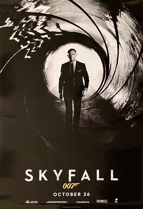 Original James Bond Skyfall Movie Poster 007 Daniel Craig