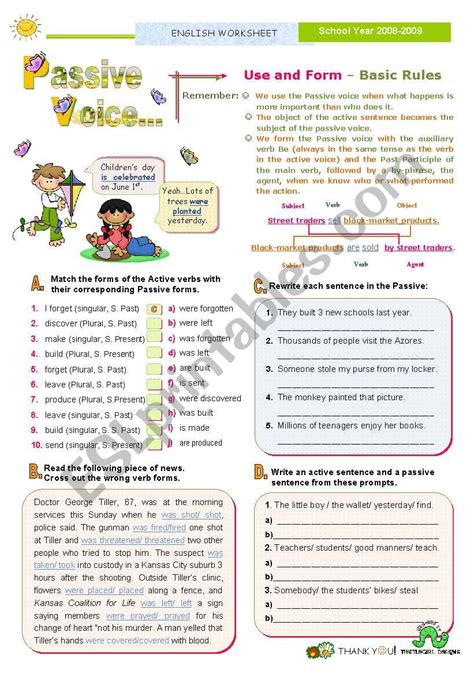 Introducing The Passive Voice 1 Basic Rules For Upper Elementary