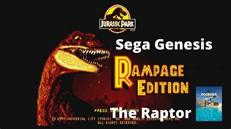 Lets Play Jurassic Park Rampage Edition On Genesis Raptor Playthrough Youtube