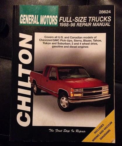 Sell Chiltons 97 Chevy Truck Repair Manual In Mount Airy Maryland Us