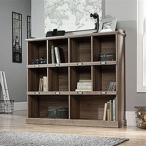 Transitional Open Bookcase In Salt Oak Mathis Brothers Furniture