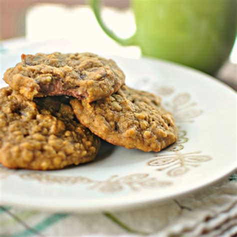 Pumpkin Oatmeal Chocolate Chip Cookies Simply Scratch