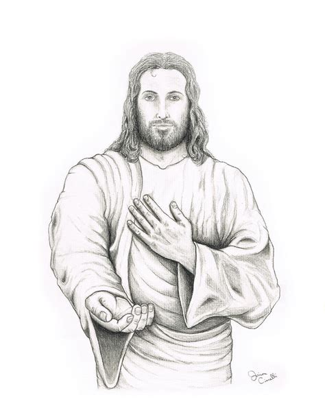 Simple Jesus Sketch At Explore Collection Of