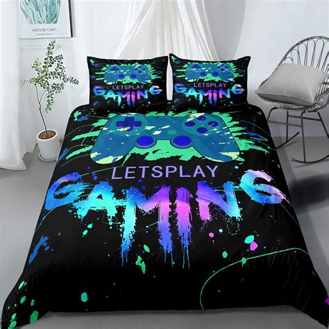 Gaming Bedding Set Gamer Room Decor Gamer Comforter Cover For Boys