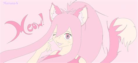 Pink Cat Anime Girl By Mar1ana B On Deviantart