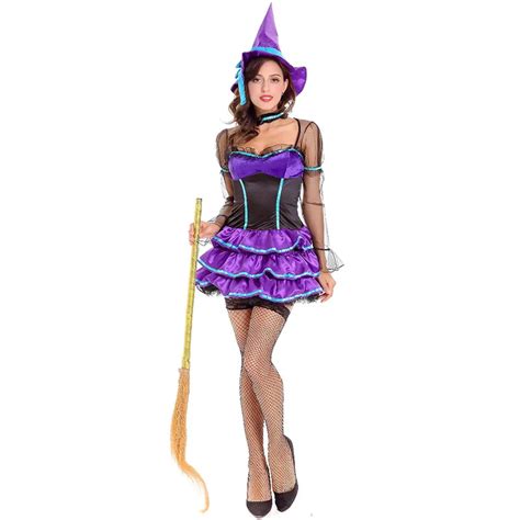 Wizards Costume Halloween Party Women Witch Costume Sexy Fancy Magician Performances Dress In