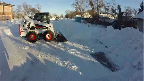 Clearing Snow With The Bobcat Youtube
