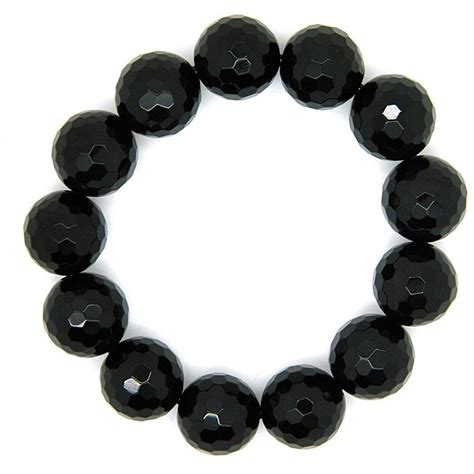 Shop Pearlz Ocean Black Onyx Bead Stretch Bracelet Free Shipping On