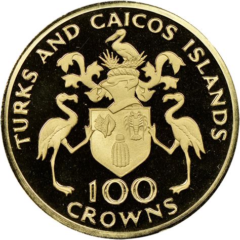 Turks Caicos Islands 100 Crowns KM 4 Prices Values NGC